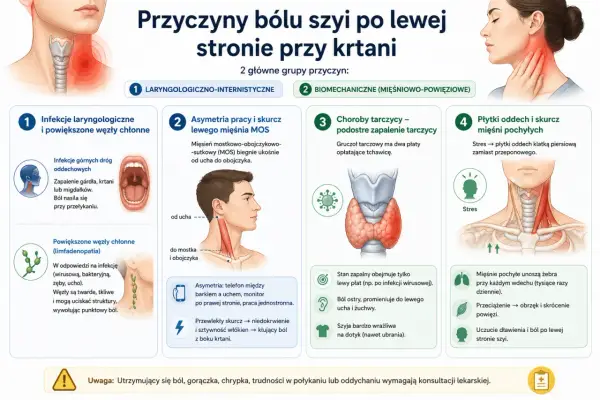 Ból po jednej stronie szyi - Kiedy martwić się, a kiedy nie?